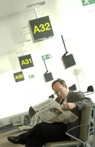 Letališče čakalnica tabla