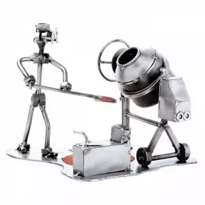 Gradbeni delavec kovinska skulptura