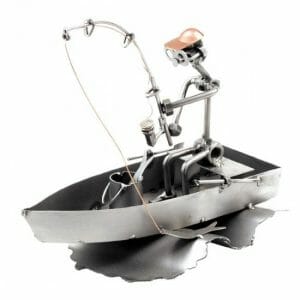 Ribolov kovinska skulptura