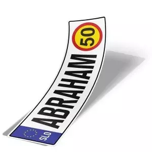 abraham 50 let nalepka za avto