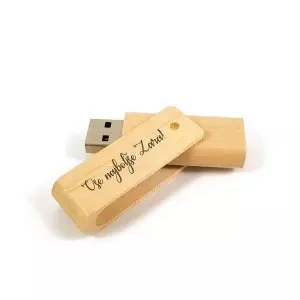 USB ključ 8GB, lesen ključek z gravuro