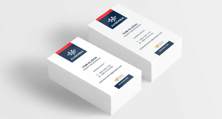 Izdelava vizitk Air Serbia
