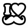 I love mustache nalepka