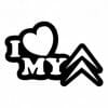 I love my CItroen nalepka za avto, avto nalepke