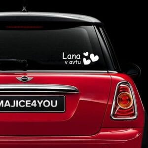 Avto nalepka srčki, nalepke za pučke, otrok v avtu nalpka