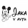 Mickey Mouse nalepka z lastnim tekstom