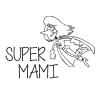 Nalepka super mami, okrasne nalepke za avto, družina