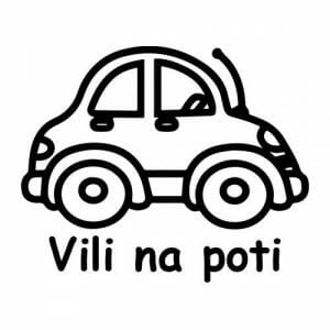 Otrok v avtu nalepka za avto