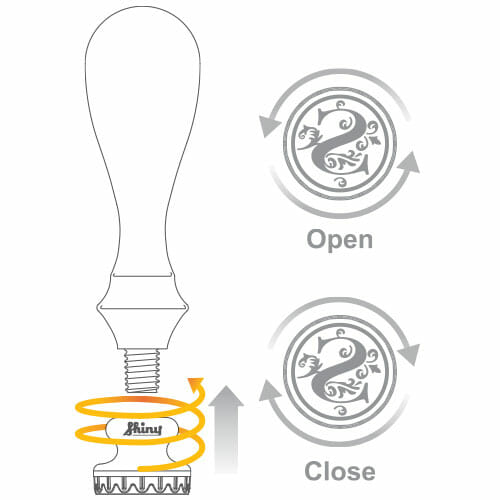 Pečatnik Shiny W-B01, Ø 18,5 mm z lastnim logotipom - slika 3