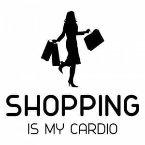 Shopping is my cardio nalepka, okrasne nalepke za avto