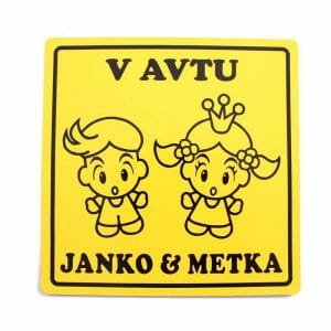 nalepka z imeni otrok