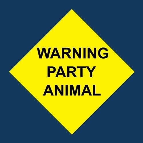 Warning Party Animal, majica z lastnim napisom - slika 2