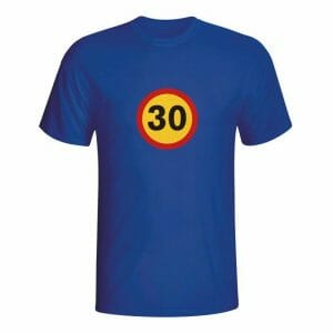 Prometni znak majica z lastno letnico
