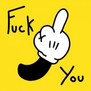 Alternative view of F You Mickey, majica