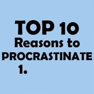 Alternative view of Top 10 reasons to procrastinate, majica