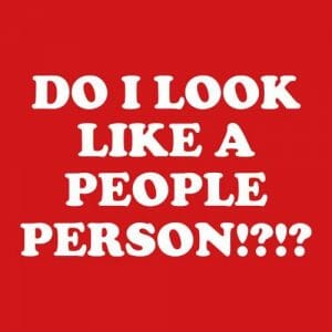 Alternative view of Do I look like a people person, majica