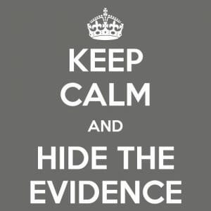Alternative view of Keep calm and hide the evidence, majica