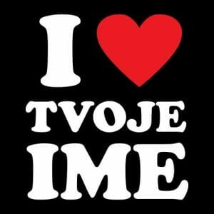Alternative view of Majica I love z lastnim napisom