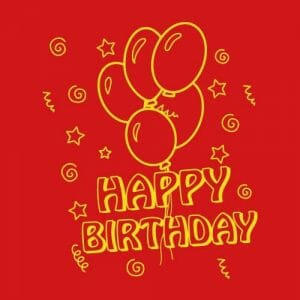 Alternative view of Happy Birthday, majica