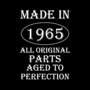 Alternative view of Made in 1965, majica za rojstni dan