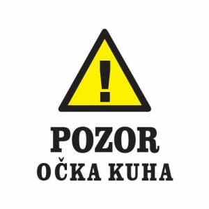 Alternative view of Pozor očka kuha, majica z napisom