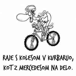 Alternative view of Raje s kolesom v kurbarijo, majica