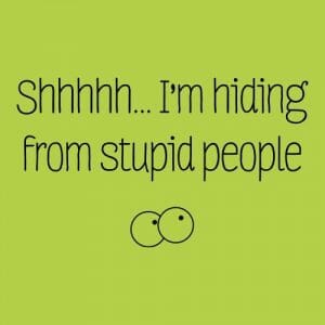 Alternative view of Shhhhh... I'm hiding from stupid people, majica