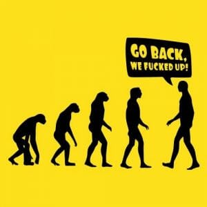 Alternative view of Go back we f*cked up, majica