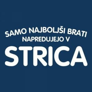 Alternative view of Samo najboljši bratje napredujejo, majica z napisom