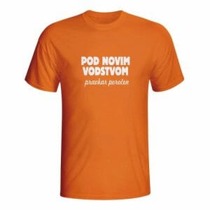 Pod novim vodstvom, pravkar poročen, majica