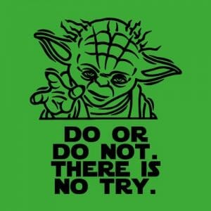 Alternative view of Yoda. Do or do not, majica