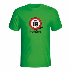 Jaz 18 končno, majica za rojstni dan