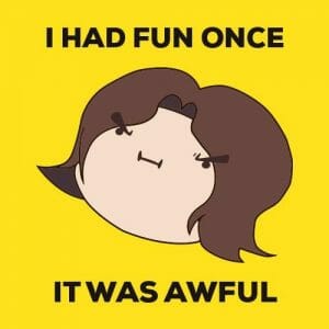 Alternative view of I had fun once, it was awful, majica