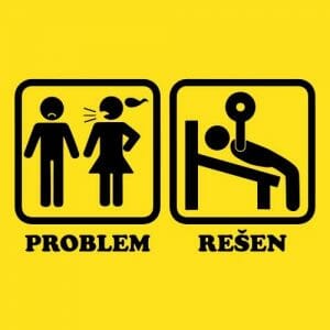 Alternative view of Problem rešen, gremo na fitnes, majica