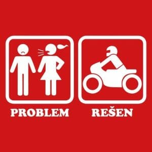 Alternative view of Problem rešen motorist, majica