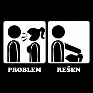 Alternative view of Problem rešen, blowjob, majica