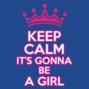 Alternative view of Keep Calm it's gonna be a girl, majica