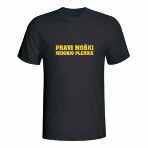 Pravi moški menjajo plenice, majica