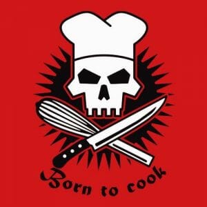 Alternative view of Born to cook, majica