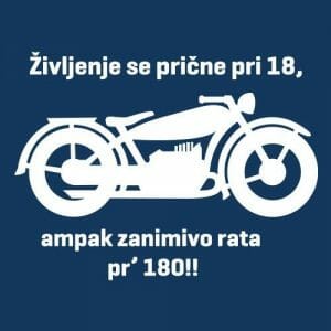 Alternative view of Življenje se prične pri 18, majica z napisom po želji
