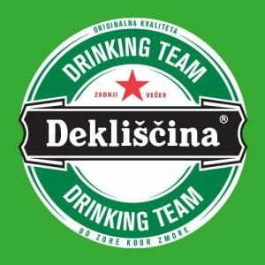 Alternative view of Dekliščina Drinking Team, ženska majica