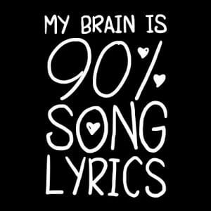 Alternative view of My Brain is 90% Song Lyrics, ženska majica