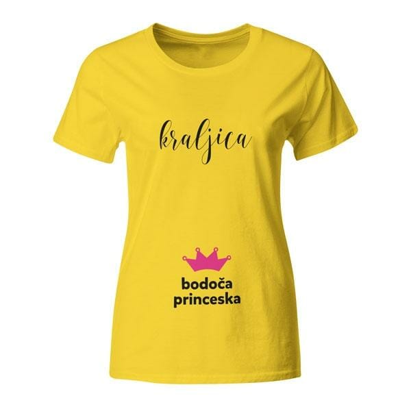 Kraljica bodoča princeska, majica za nosečnice