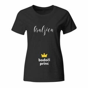 Kraljica, bodoči princ, majica za nosečnico