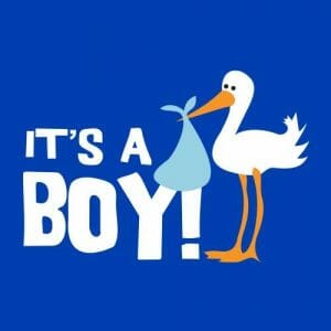 Alternative view of It's a boy, majica za nosečnice za fantke