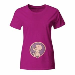 Ultrazvok dojenčka, raztegljiva majica za nosečnico