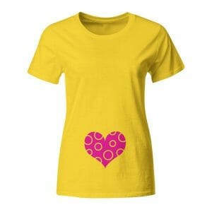 Ljubezen, nosečniška majica z vašo barvo srca