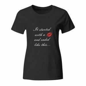 It started with a kiss, nosečniška majica