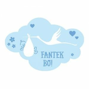 Alternative view of Fantek bo, nosečniška majica s štorkljo