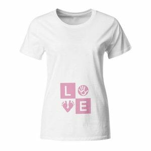 LOVE, nosečniška majica za mlade mamice